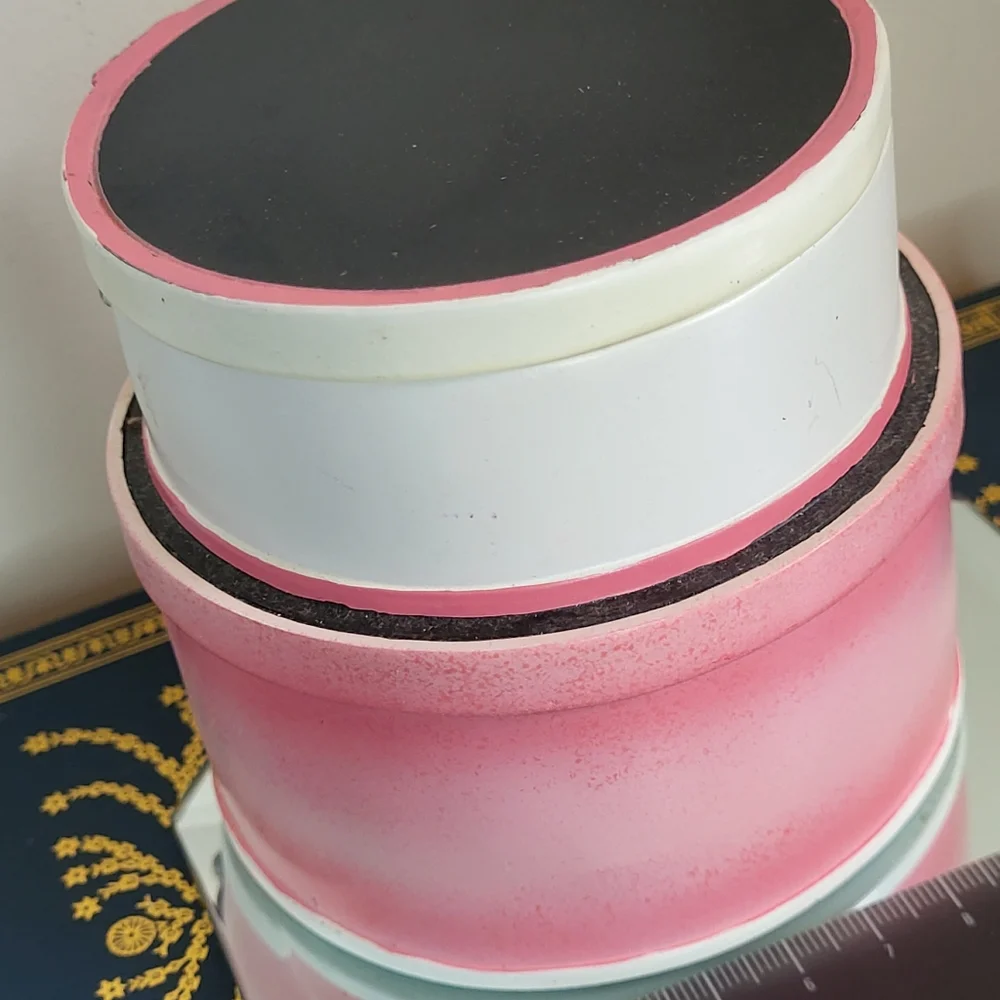 Cotton ball jar Shopping Spree Sears 2006 Pink black decor 4 x 4